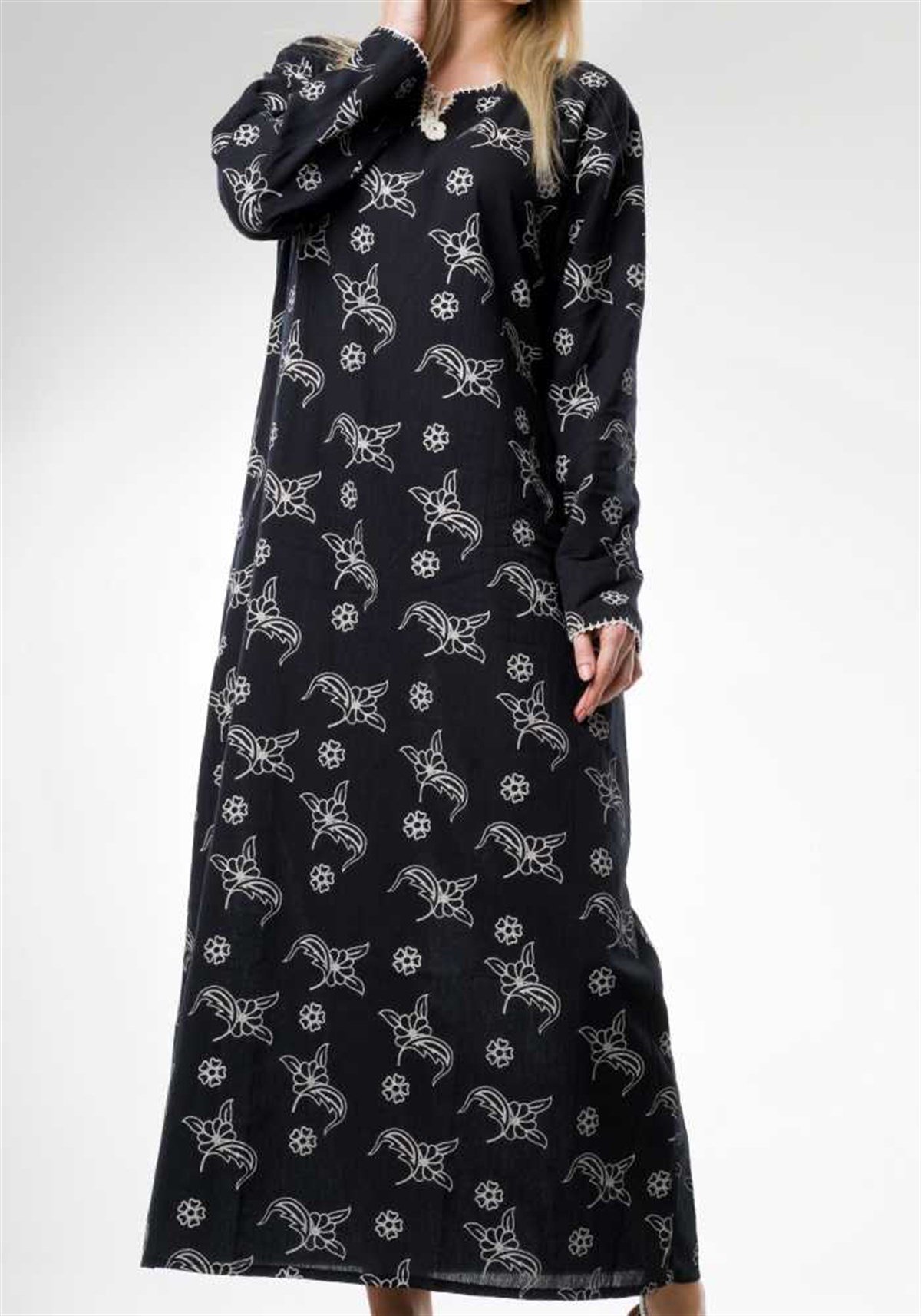 Şile Bezi Elbise Siyah