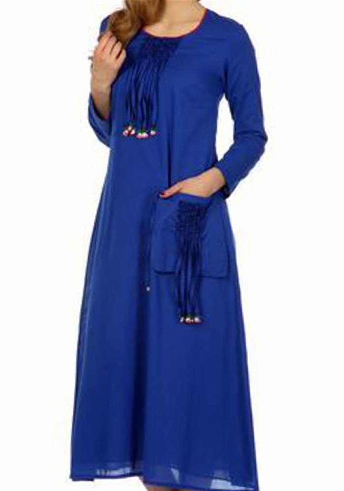 Şilebezi Elbise Oyalı Saks