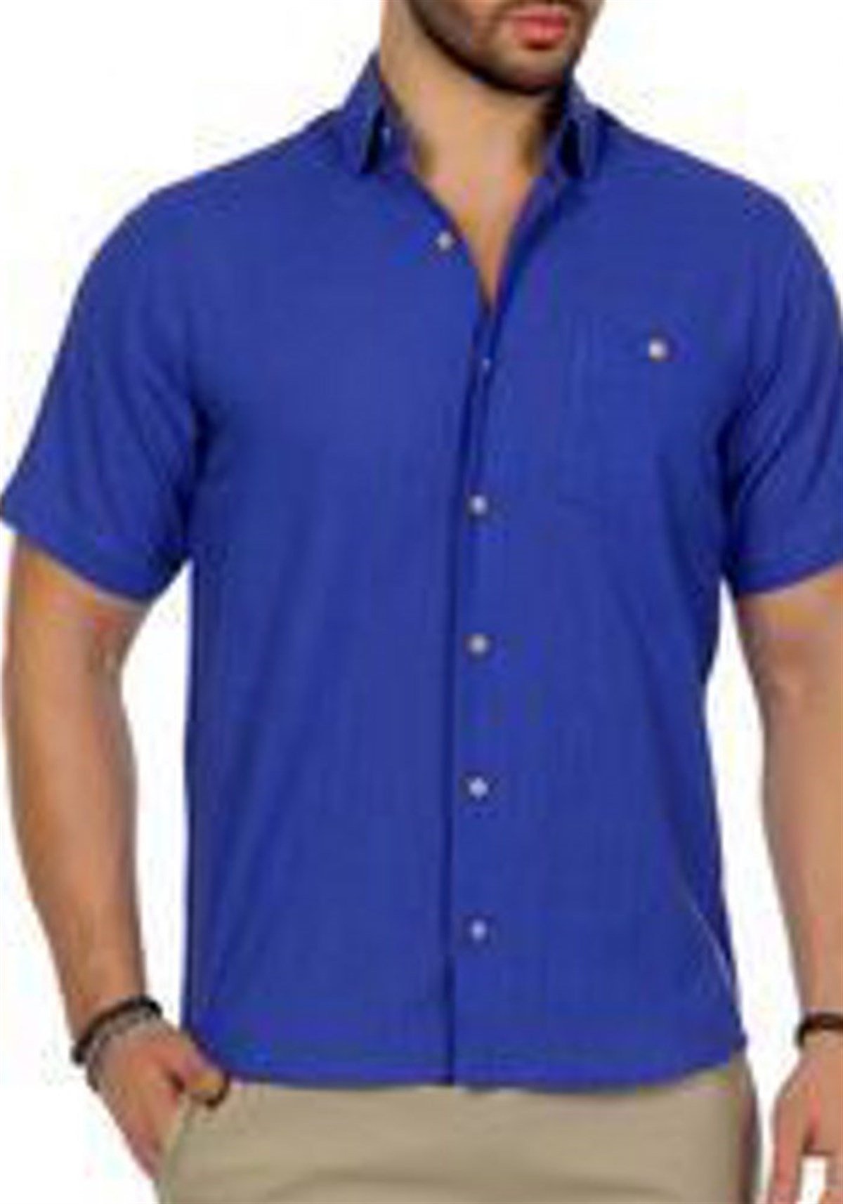 Şilebezi Gömlek Kısa Kollu P Mavi