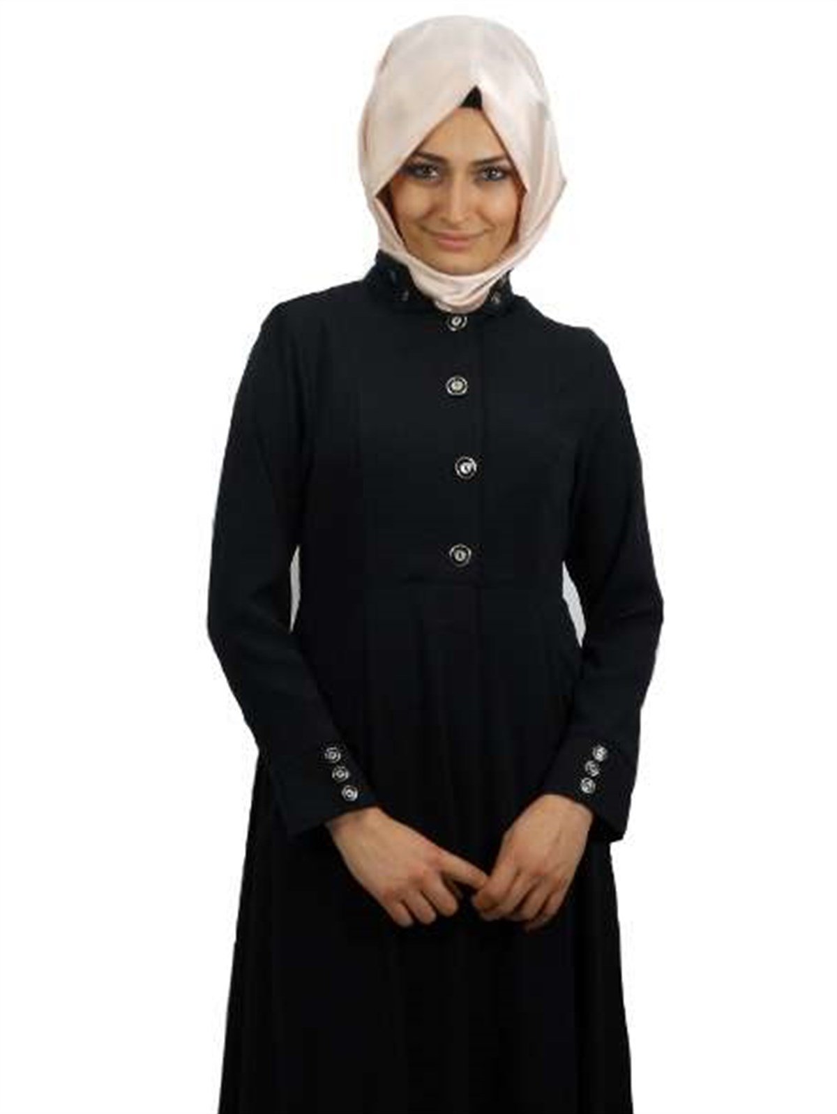 Siyah Geniş Etekli Semah Tesettür Ferace