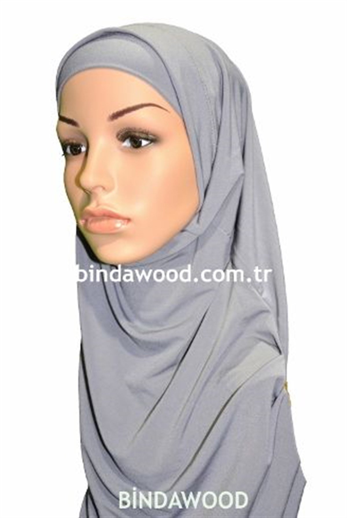 Soft Gri Pratik Eşarp