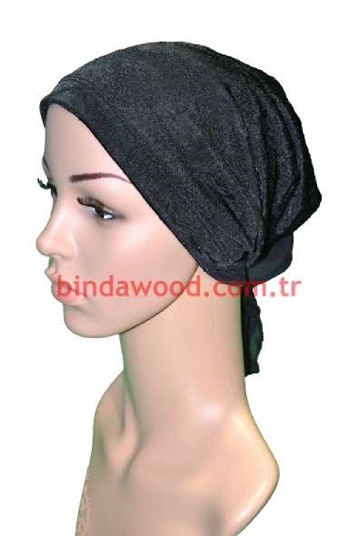 Soft Siyah Tüllü Tesettür Türban