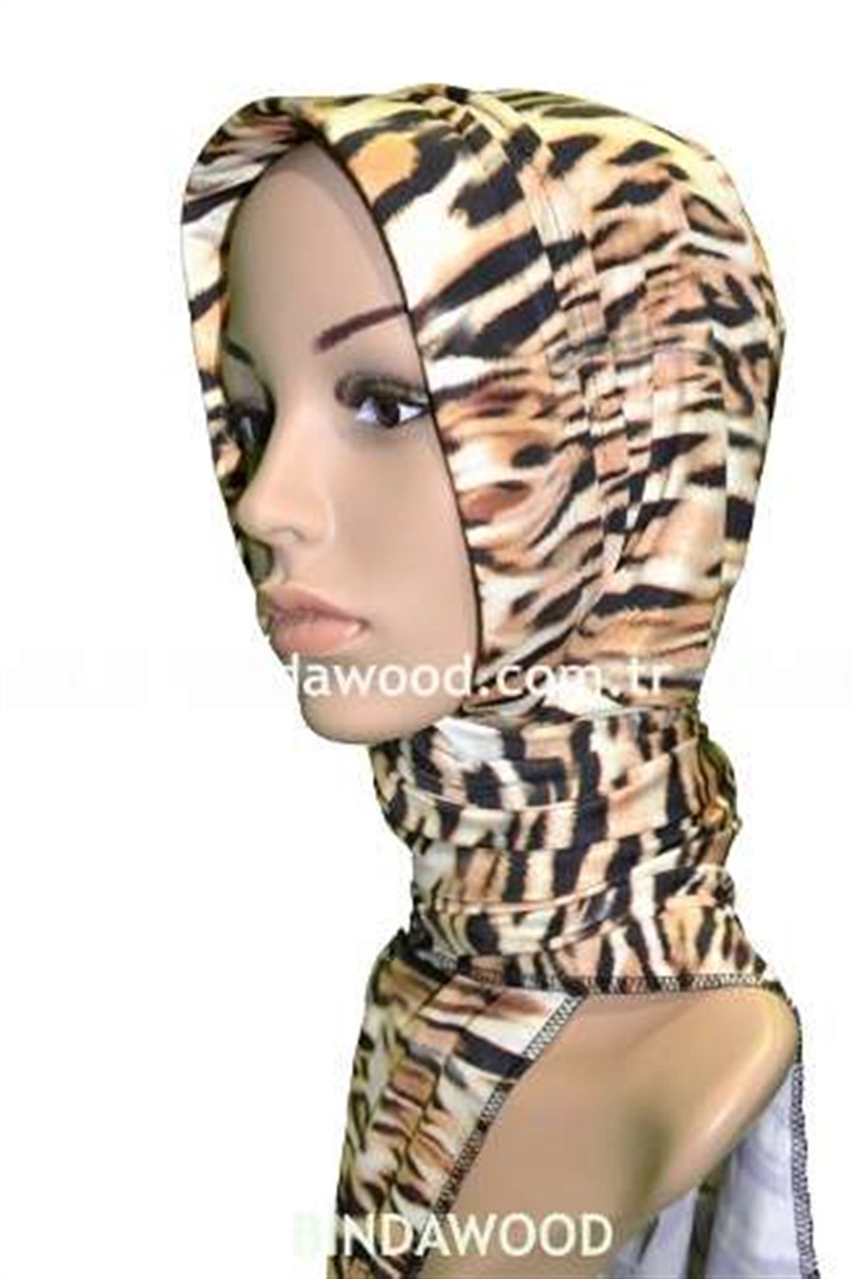 Kaplan Desen Fularlı Tesettür Türban