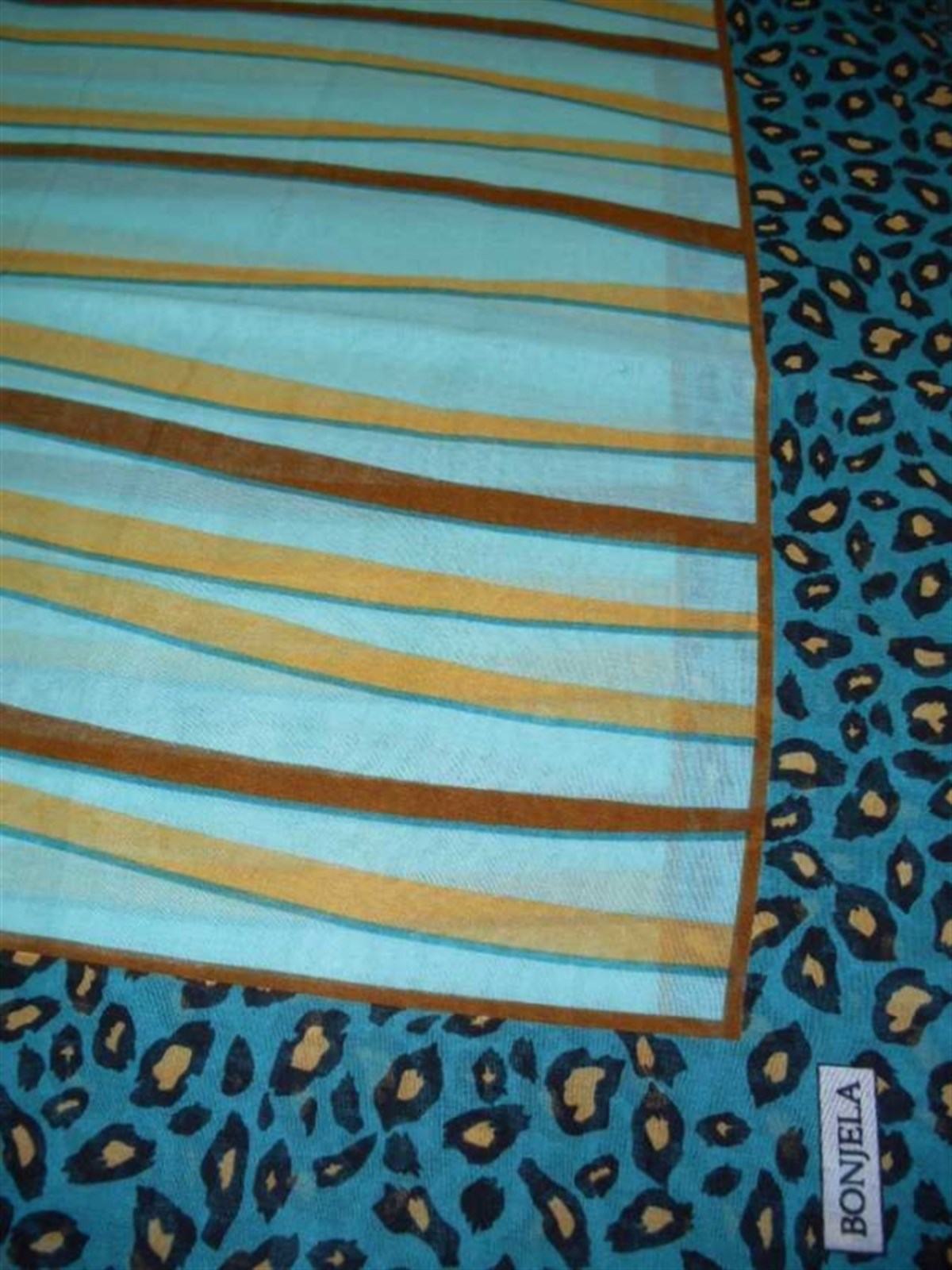 Yeşil Çubuk Desen Pashmina Tesettür Şal