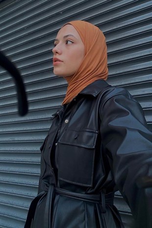 Ayşenur Coşkun Penye Şal Camel