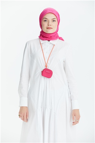 Bambu Eşarp Fuşya Pembe