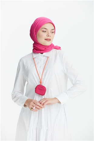 Bambu Eşarp Fuşya Pembe