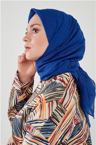 Bambu Eşarp Saks Mavisi