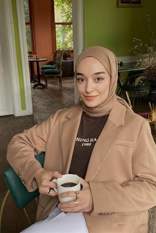 Ceydathecook Bürümcük Şal Açık Kahve