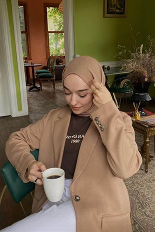 Ceydathecook Bürümcük Şal Açık Kahve