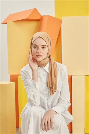 Penye Şal Açık Camel