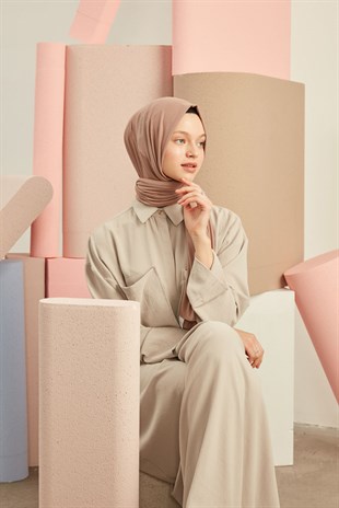 Penye Şal Açık Toz Pembe