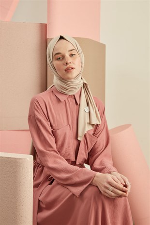 Penye Şal Açık Vizon