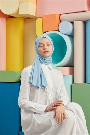 Penye Şal Bebe Mavi