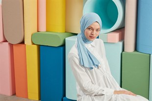 Penye Şal Bebe Mavi