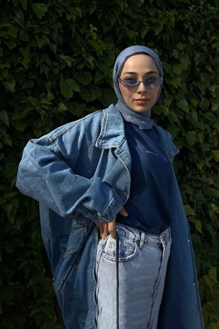 Rümeysa Yağcı Bürümcük Şal Gök Mavisi