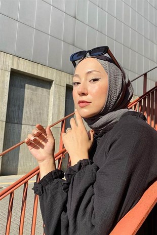 Sedanur Gümüş Bürümcük Şal Füme