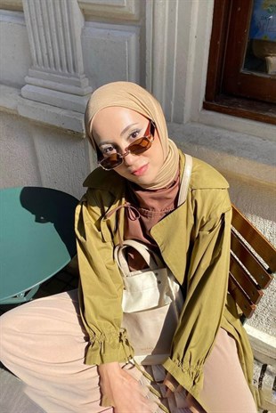 Sedanur Gümüş Penye Şal Açık Camel