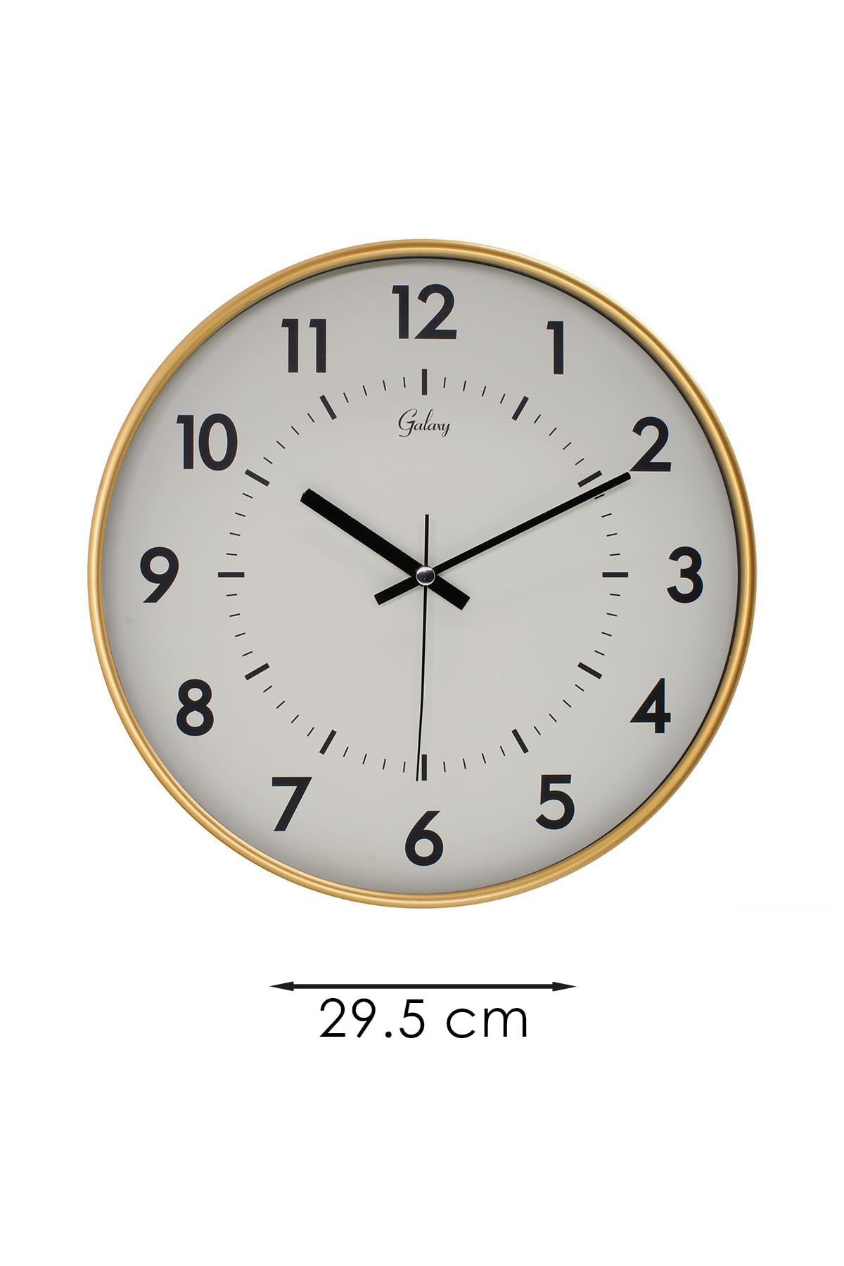 DEKORATİF SİYAH KADRANLI GOLD DUVAR SAATİ 29.5 CM