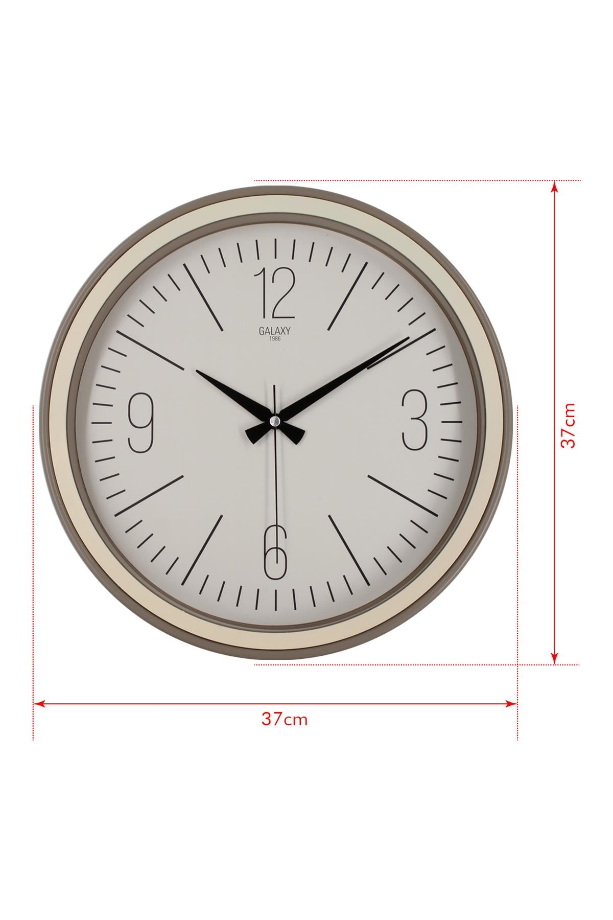 Kumbeji Kasa Krem Çerçeve Duvar Saati 37 cm