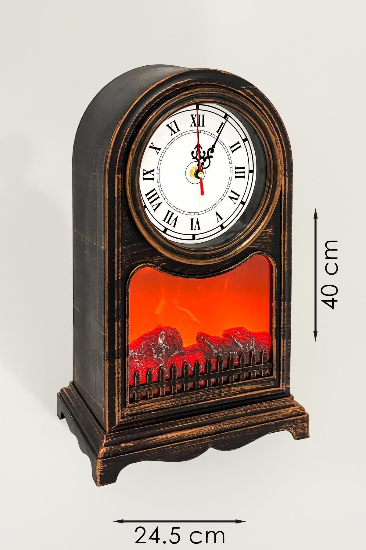 ŞÖMİNELİ MASA SAATİ 40 CM