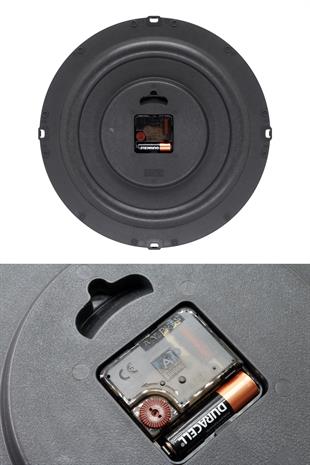 KENSINGTON LONDON YAZILI SİYAH ZEMİNLİ BOMBELİ DUVAR SAATİ 35 CM