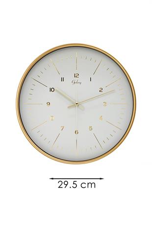 DEKORATİF BEYAZ KADRAN KÜÇÜK RAKAMLI DUVAR SAATİ 29.5 CM