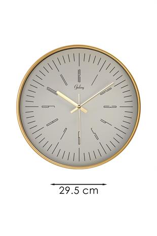 DEKORATİF BEYAZ KADRANLI GOLD DUVAR SAATİ 29.5 CM
