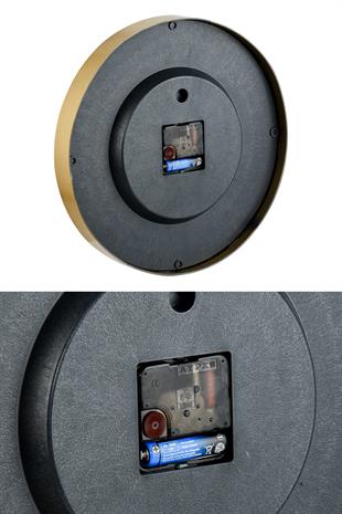 DEKORATİF SİYAH KADRANLI GOLD DUVAR SAATİ 29.5 CM