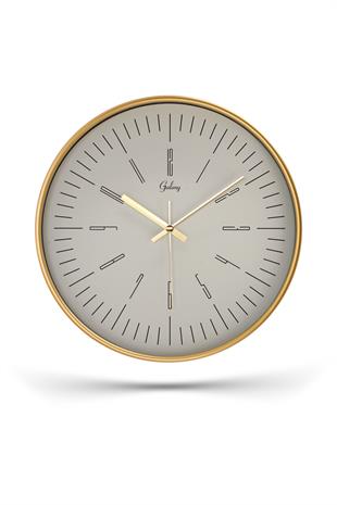 DEKORATİF BEYAZ KADRANLI GOLD DUVAR SAATİ 29.5 CM