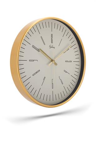 DEKORATİF BEYAZ KADRANLI GOLD DUVAR SAATİ 29.5 CM