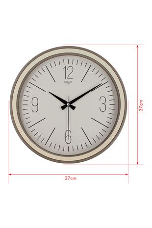 Kumbeji Kasa Krem Çerçeve Duvar Saati 37 cm