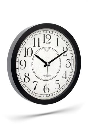 SİYAH LATİN RAKAM DUVAR SAATİ 35 CM