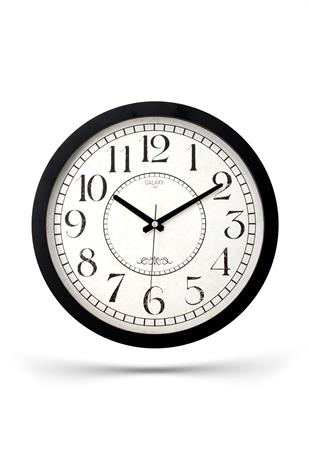 SİYAH LATİN RAKAM DUVAR SAATİ 35 CM