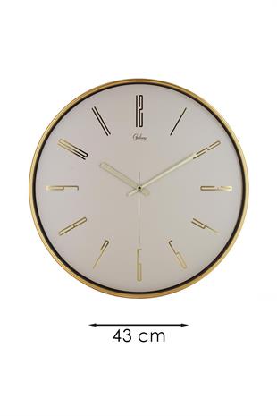 GOLD BEJ KADRAN RAKAMLI DUVAR SAATİ 43 CM