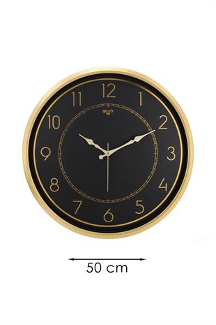 GOLD ÇERÇEVE LATİN RAKAM DUVAR SAATİ 50CM