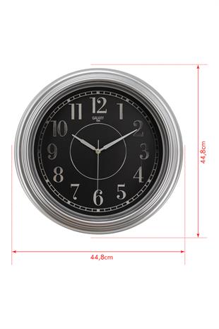 Gri Kasa Gri Çerçeve Duvar Saati 45 cm