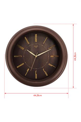 Kahve Kasa Kahve Çerçeve Duvar Saati 45 cm