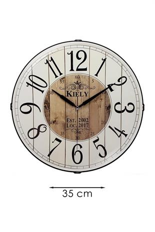KIELY YAZILI BOMBELI DUVAR SAATI 35 CM