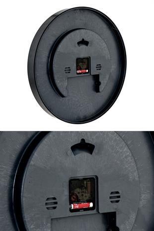 GOLD İNCE LATİN SİYAH ZEMİNLİ DUVAR SAATİ 43 CM