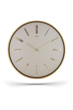GOLD BEJ KADRAN RAKAMLI DUVAR SAATİ 43 CM
