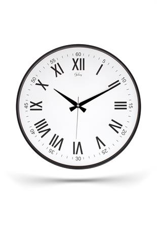 SİYAH ROMA RAKAMLI BEYAZ ZEMİNLİ DUVAR SAATİ 43 CM