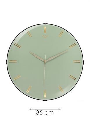 YALDIZLI YESIL ZEMİNLİ DUVAR SAATİ 35 CM