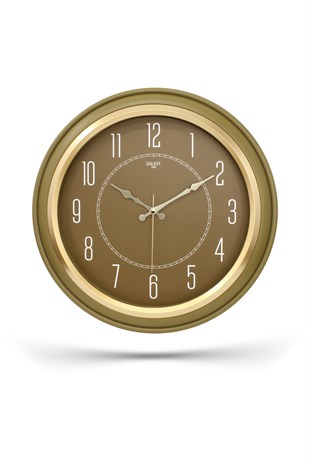 YESIL KASA GOLD CERCEVE DUVAR SAATİ 44.5 cm 