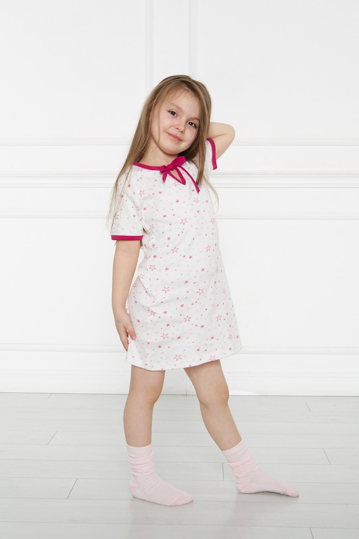 Gecelik - Yıldız Desenli