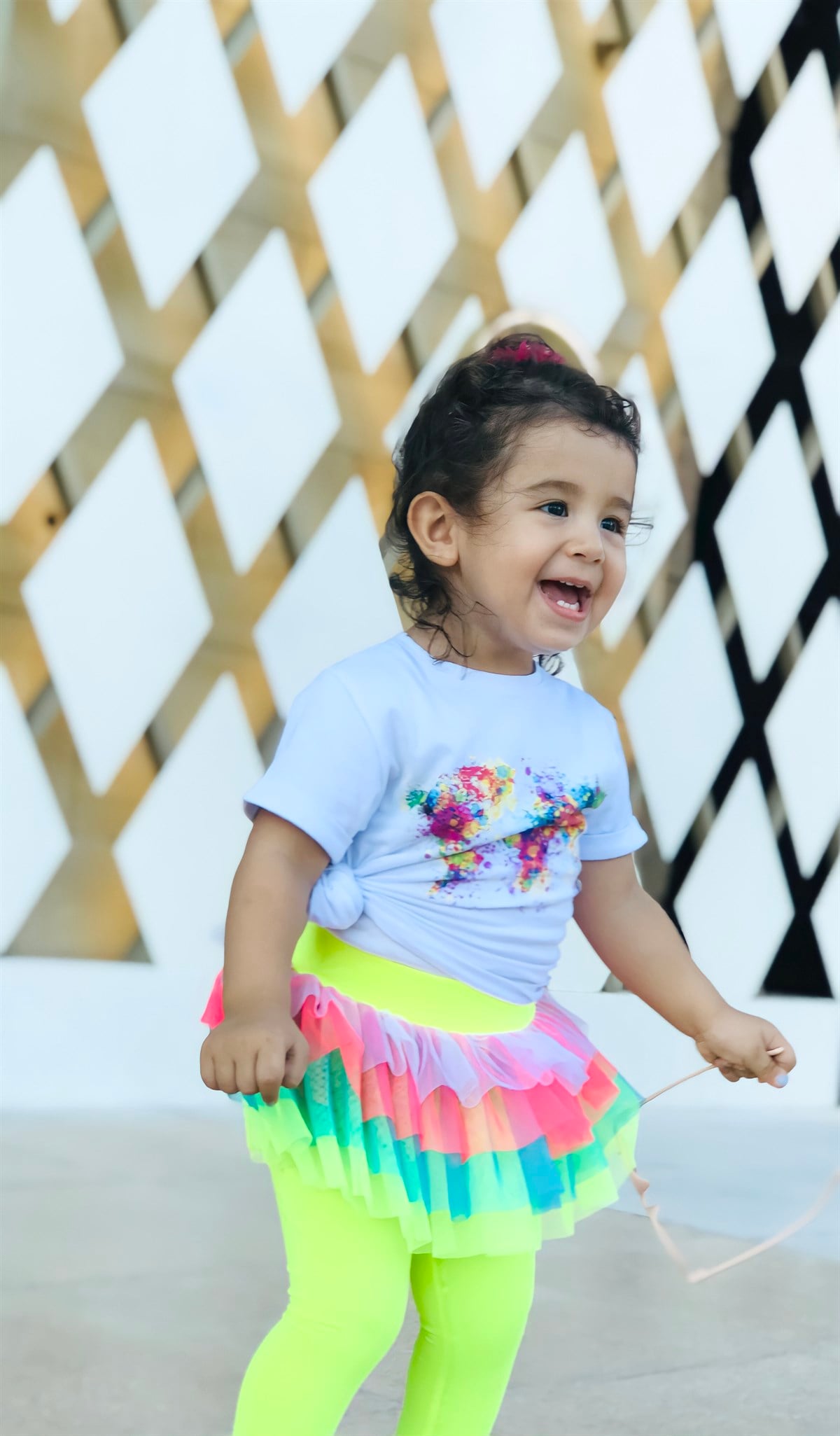 KIZ ÇOCUK TÜTÜ TAYT NEON SARI 