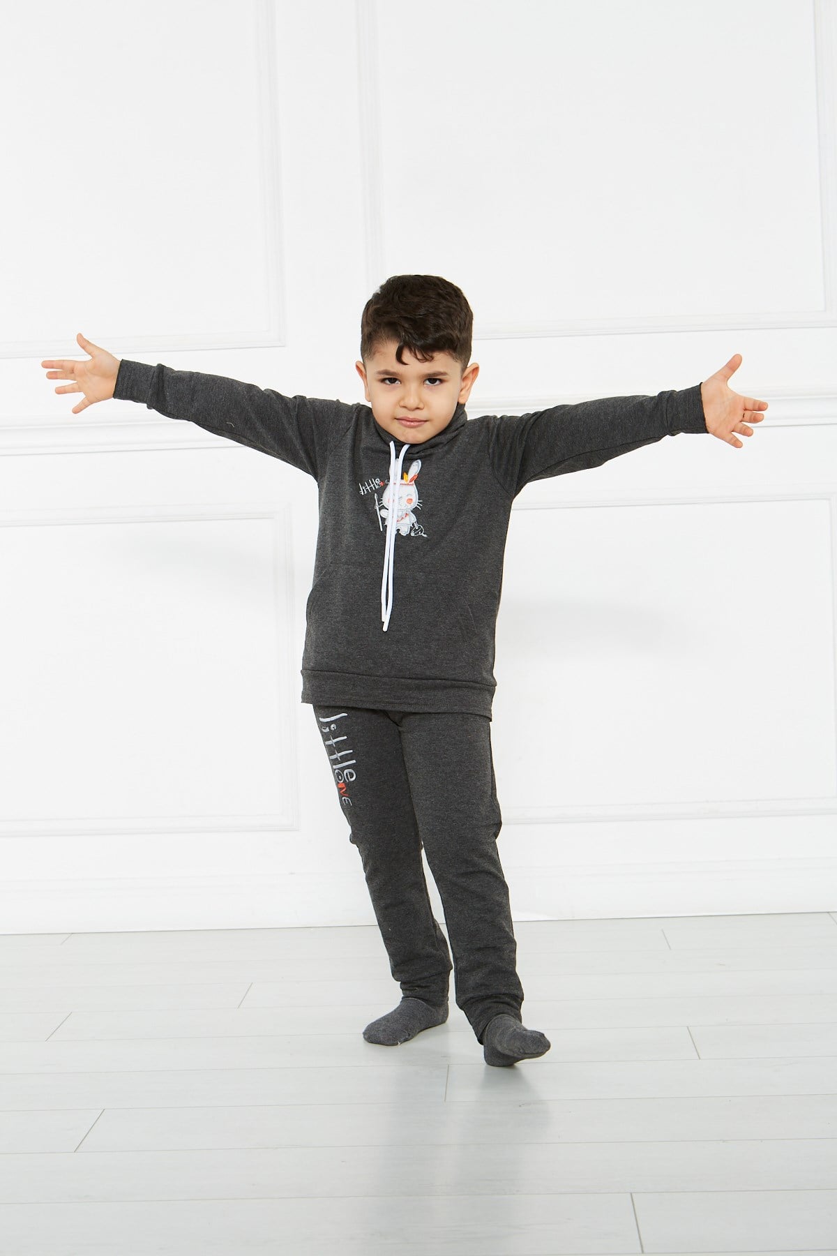 UNISEX ANTRASİT KIZILDERİLİ EŞOFMAN TAKIMI