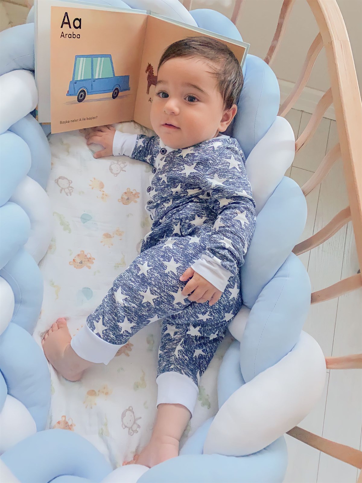 UNISEX LACİVERT YILDIZ UYKU PİJAMASI