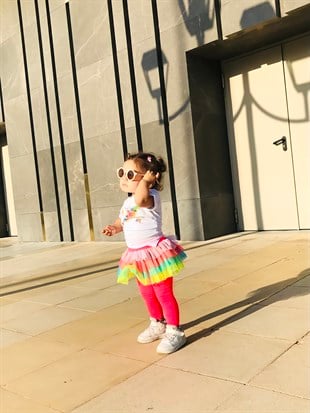 KIZ ÇOCUK TÜTÜ TAYT  NEON PEMBE