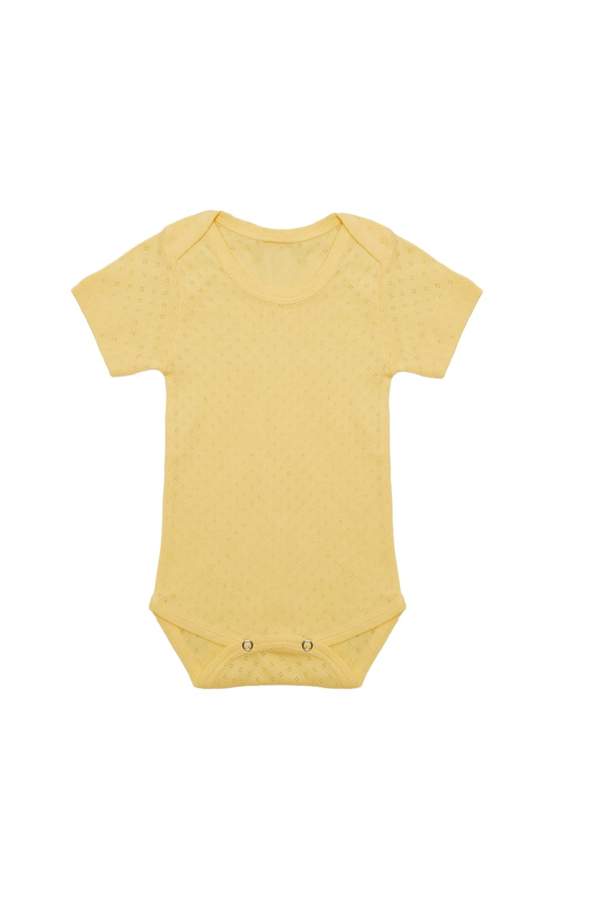 Bebek Unisex Kısa Kollu Sarı Body